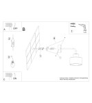 Sollux Kinkiet SAVAR 1 czarny SL.1129 Sollux Kinkiet SAVAR 1 czarny SL.1129