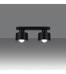 Ceiling lamps - Sollux Plafond SAVAR 2 black SL.1130 - product 3