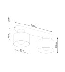 Ceiling lamps - Sollux Plafond SAVAR 2 black SL.1130 - product 5