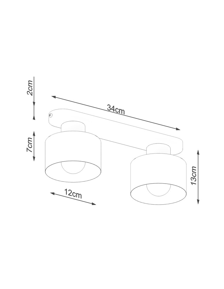 Sollux Plafon SAVAR 2 czarny SL.1130