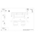 Ceiling lamps - Sollux Plafond SAVAR 2 black SL.1130 - product 6