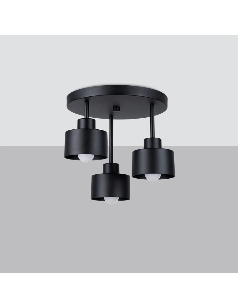 Ceiling lamps - Sollux Plafond SAVAR 3 black SL.1131 - product kolory-swiatla.pl 2