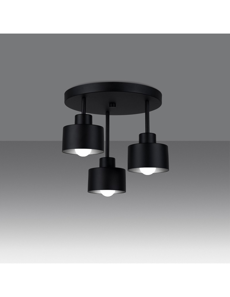 Ceiling lamps - Sollux Plafond SAVAR 3 black SL.1131 - product kolory-swiatla.pl 3