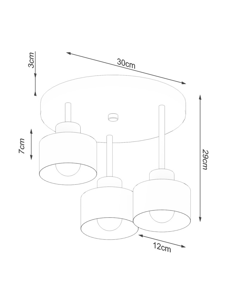 Ceiling lamps - Sollux Plafond SAVAR 3 black SL.1131 - product kolory-swiatla.pl 5