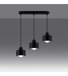 Pendant lamps on a strip - Sollux SAVAR 3 pendant lamp black SL.1133 - product 3