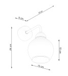 Wall lamps - Sollux Wall lamp ALINO 1 black SL.1139 - product 5