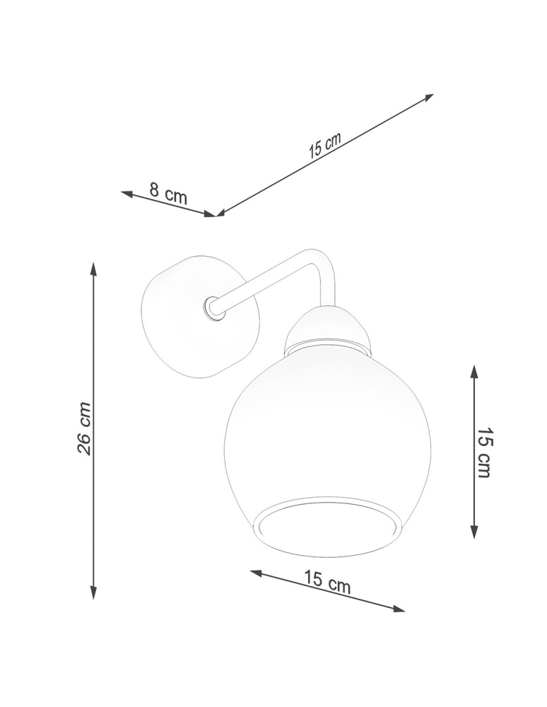 Wall lamps - Sollux Wall lamp ALINO 1 black SL.1139 - product kolory-swiatla.pl 5