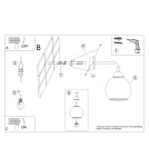 Wall lamps - Sollux Wall lamp ALINO 1 black SL.1139 - product 6