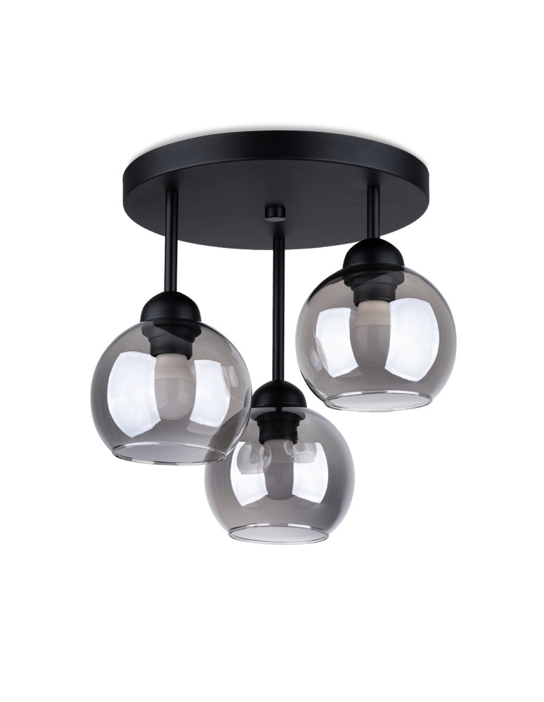 Chandeliers - Sollux Chandelier ALINO 3 black SL.1140 - product kolory-swiatla.pl 1