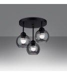 Chandeliers - Sollux Chandelier ALINO 3 black SL.1140 - product 3
