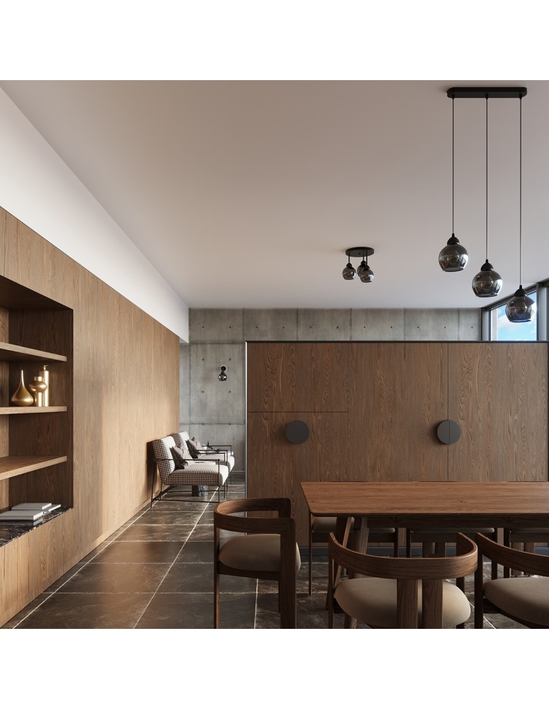 Chandeliers - Sollux Chandelier ALINO 3 black SL.1140 - product kolory-swiatla.pl 8