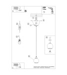 Pendant lamps - Sollux Pendant lamp ALINO 1 black SL.1141 - product 5