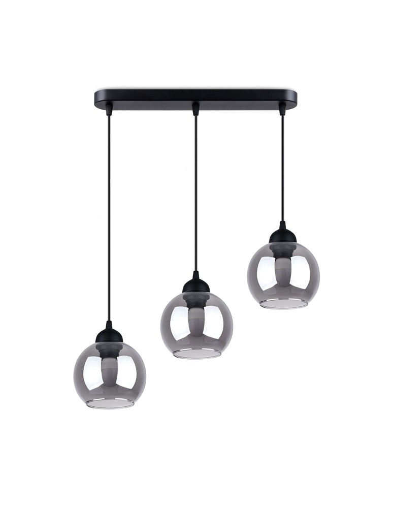 Pendant lamps on a strip - Sollux ALINO 3 pendant lamp black SL.1142 - product kolory-swiatla.pl 1