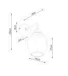 Wall lamps - Sollux Wall lamp FILLAN 1 black SL.1143 - product 5