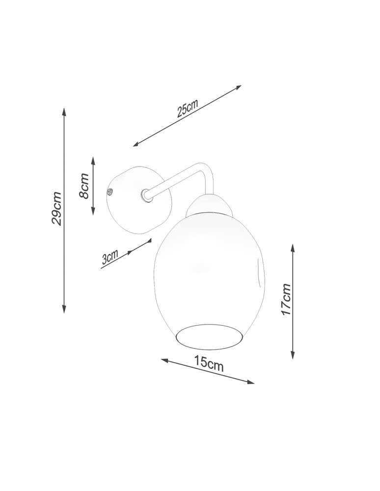 Wall lamps - Sollux Wall lamp FILLAN 1 black SL.1143 - product kolory-swiatla.pl 5