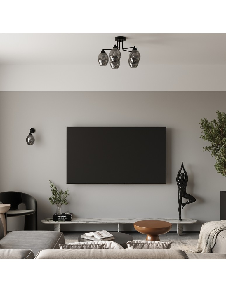 Chandeliers - Sollux Chandelier FILLAN 3 black SL.1144 - product kolory-swiatla.pl 7