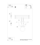 Single ceiling lamps - Sollux Plafond YOLI 1 white SL.1146 - product 5