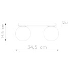 Ceiling lamps spheres - Sollux Plafond YOLI 2 white SL.1147 - product 4