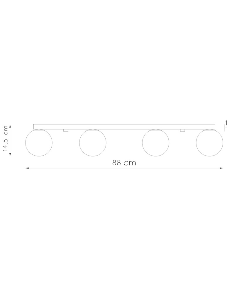 Ceiling lamps spheres - Sollux Plafond YOLI 4 white SL.1149 - product kolory-swiatla.pl 4