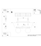 Ceiling lamps spheres - Sollux Plafond YOLI 2 black SL.1152 - product 5