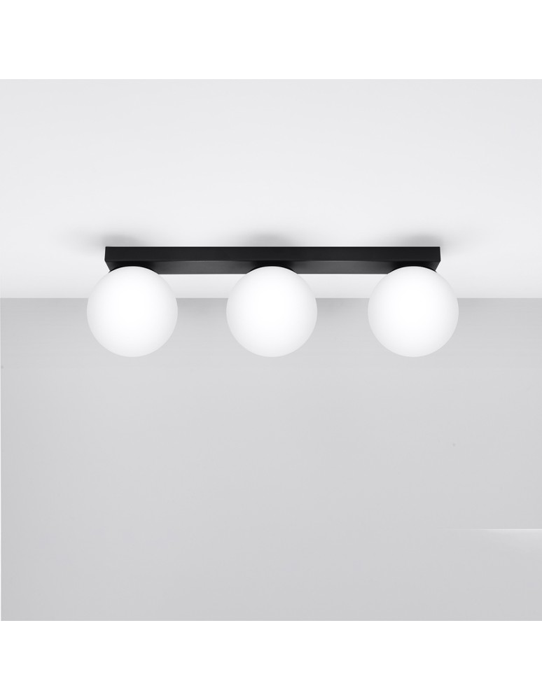 Ceiling lamps spheres - Sollux Plafond YOLI 3 black SL.1153 - product kolory-swiatla.pl 2