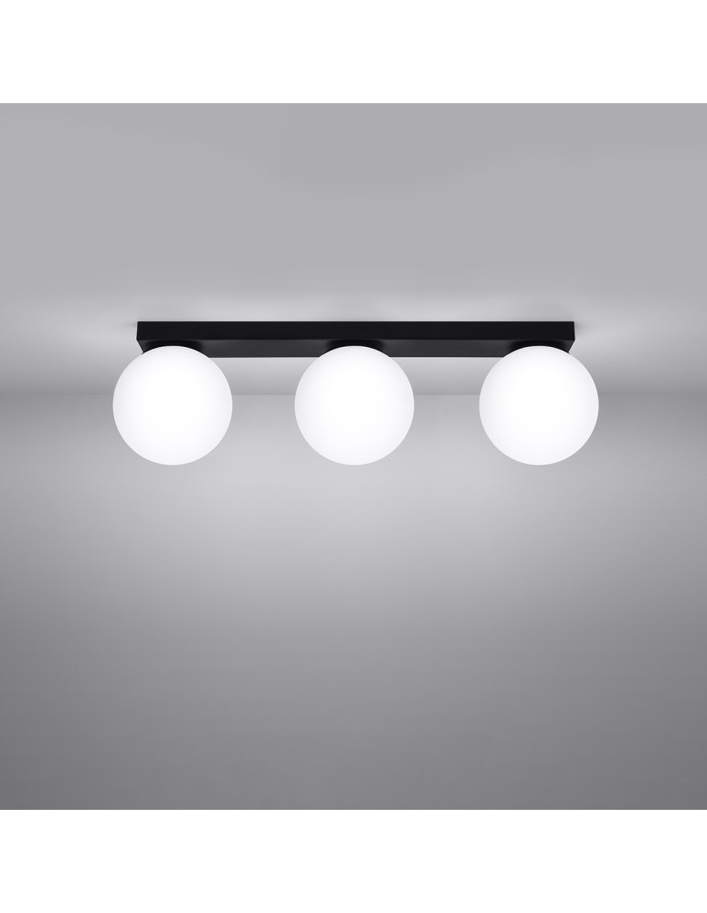 Ceiling lamps spheres - Sollux Plafond YOLI 3 black SL.1153 - product kolory-swiatla.pl 3