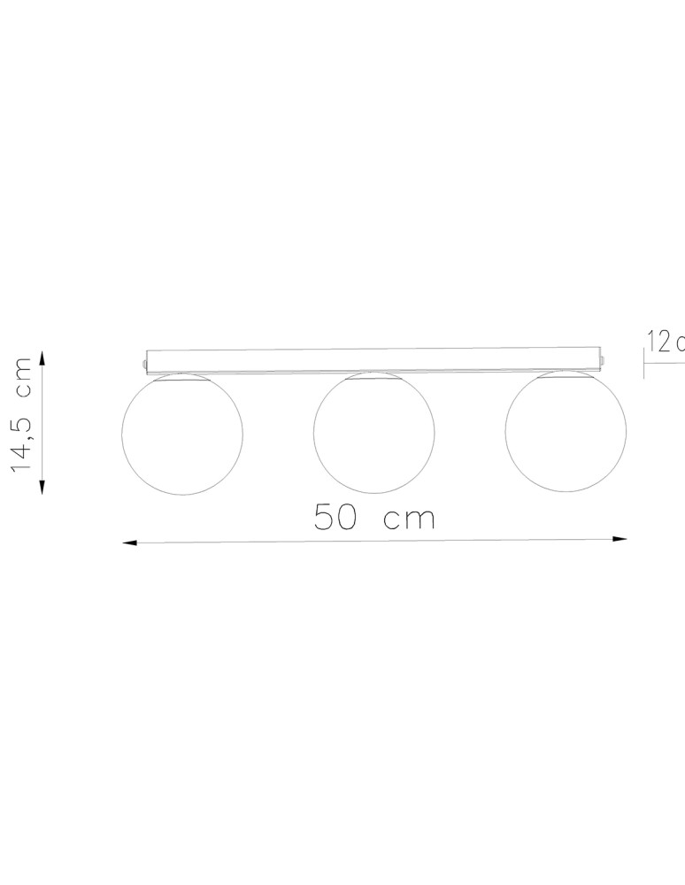 Ceiling lamps spheres - Sollux Plafond YOLI 3 black SL.1153 - product kolory-swiatla.pl 4