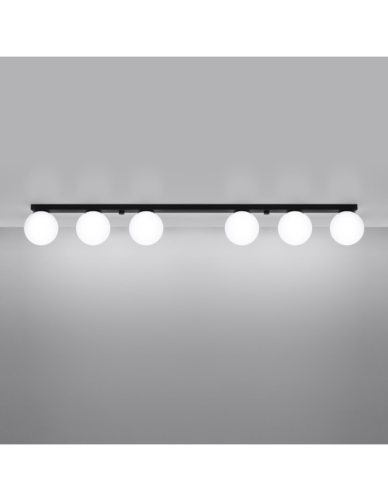 Ceiling lamps spheres - Sollux Plafond YOLI 6 black SL.1155 - product kolory-swiatla.pl 3