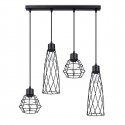 Sollux Lampa wisząca SUBA 4L czarna SL.1167