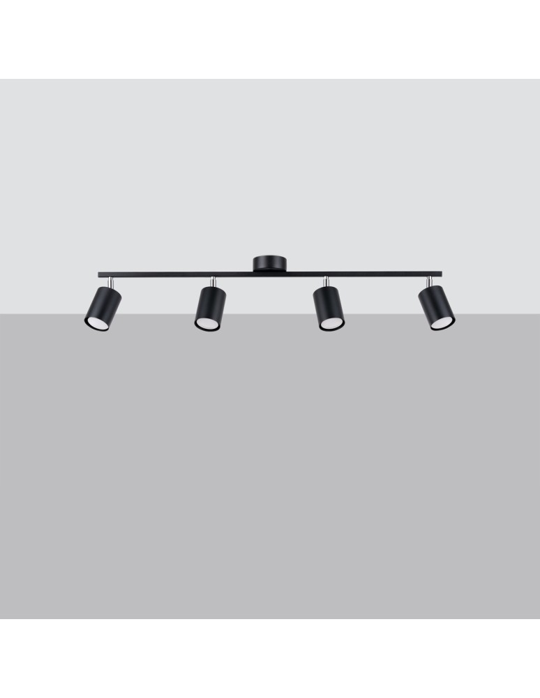 Adjustable ceiling lamps - spots - Sollux Plafond LEMMI 4L black SL.1168 - product kolory-swiatla.pl 2
