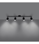 Adjustable ceiling lamps - spots - Sollux Plafond LEMMI 4L black SL.1168 - product 3