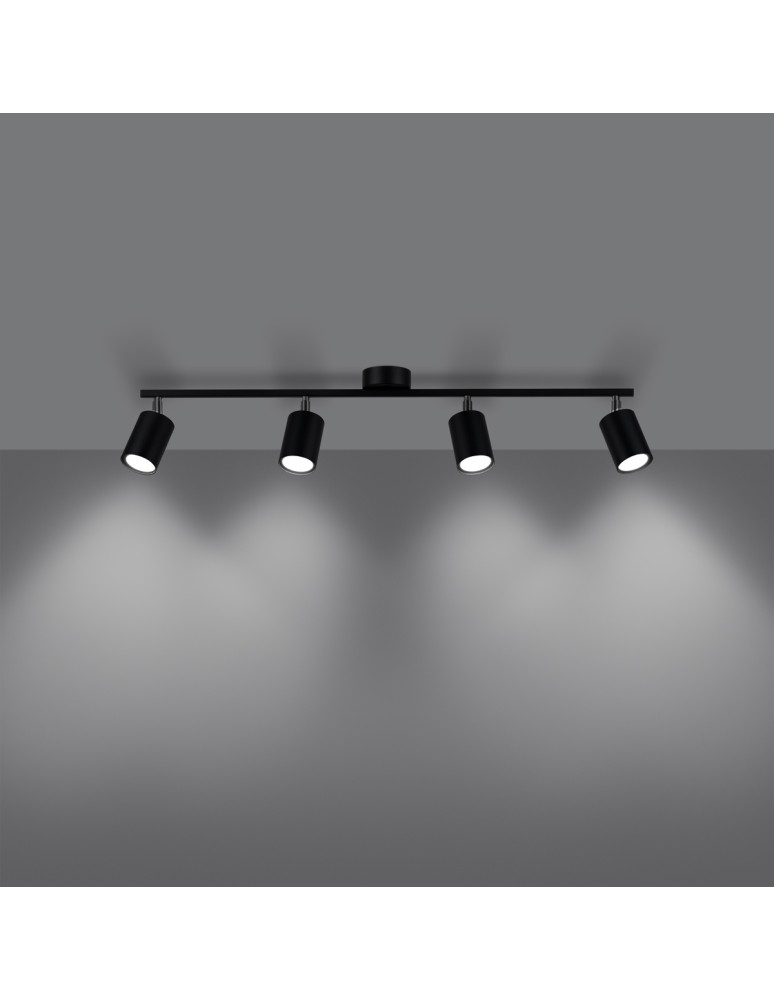 Adjustable ceiling lamps - spots - Sollux Plafond LEMMI 4L black SL.1168 - product kolory-swiatla.pl 3
