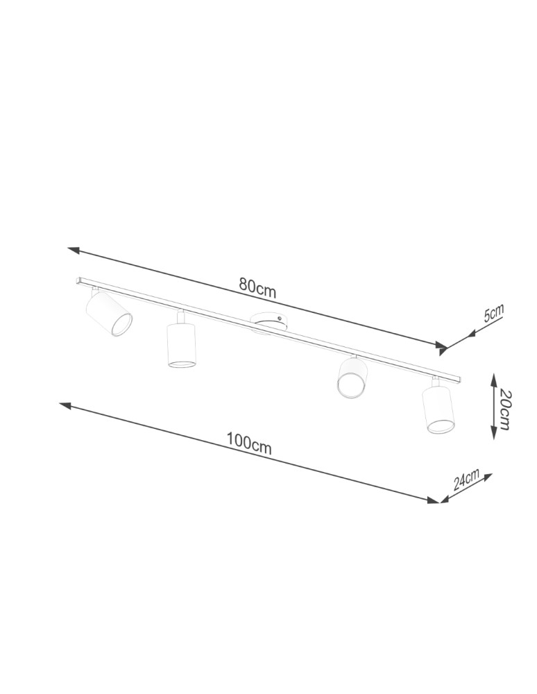 Adjustable ceiling lamps - spots - Sollux Plafond LEMMI 4L black SL.1168 - product kolory-swiatla.pl 4