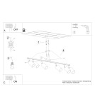 Adjustable ceiling lamps - spots - Sollux Plafond LEMMI 6L black SL.1169 - product 5