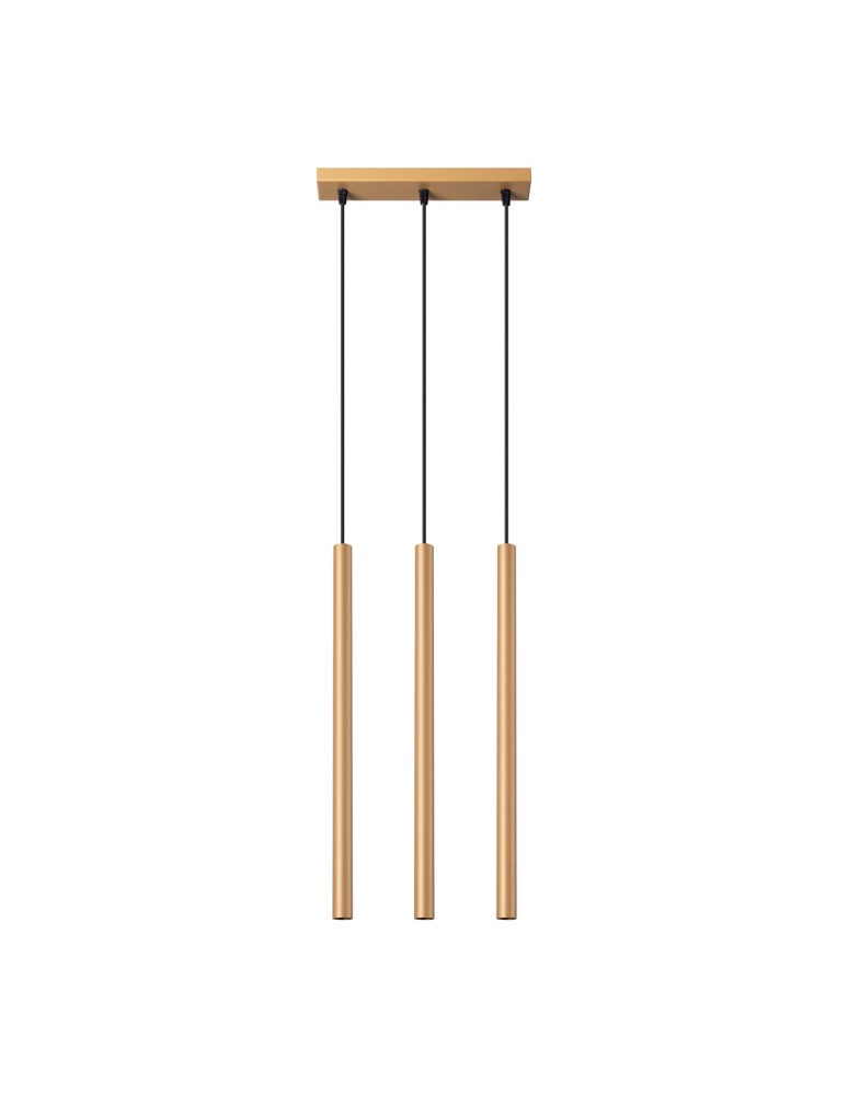 Pendant lamps - Sollux PASTELO 3L gold pendant lamp SL.1171 - product kolory-swiatla.pl 1
