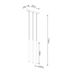 Pendant lamps - Sollux PASTELO 3L gold pendant lamp SL.1171 - product 5