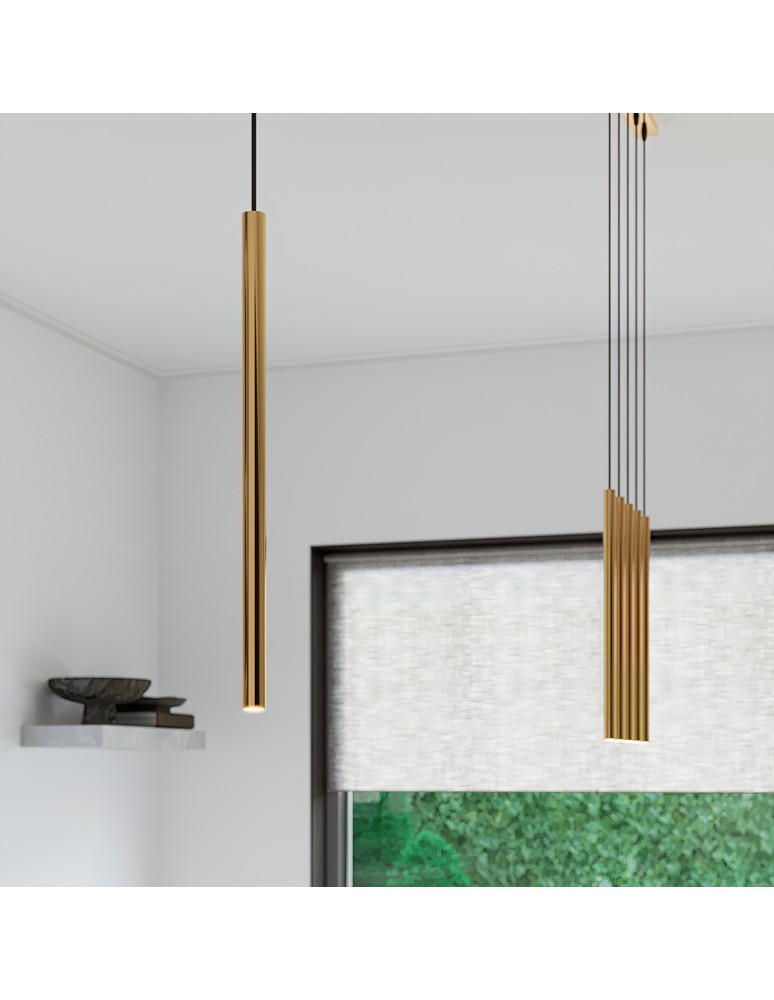 Pendant lamps - Sollux PASTELO 3L gold pendant lamp SL.1171 - product kolory-swiatla.pl 7