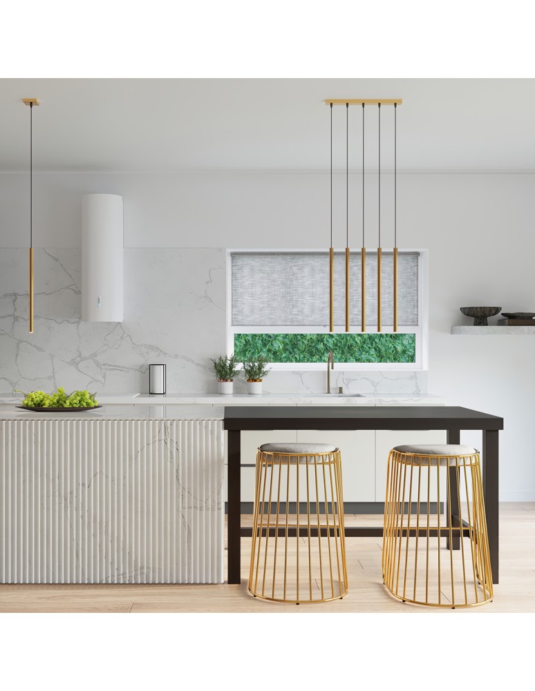 Pendant lamps - Sollux PASTELO 3L gold pendant lamp SL.1171 - product kolory-swiatla.pl 8