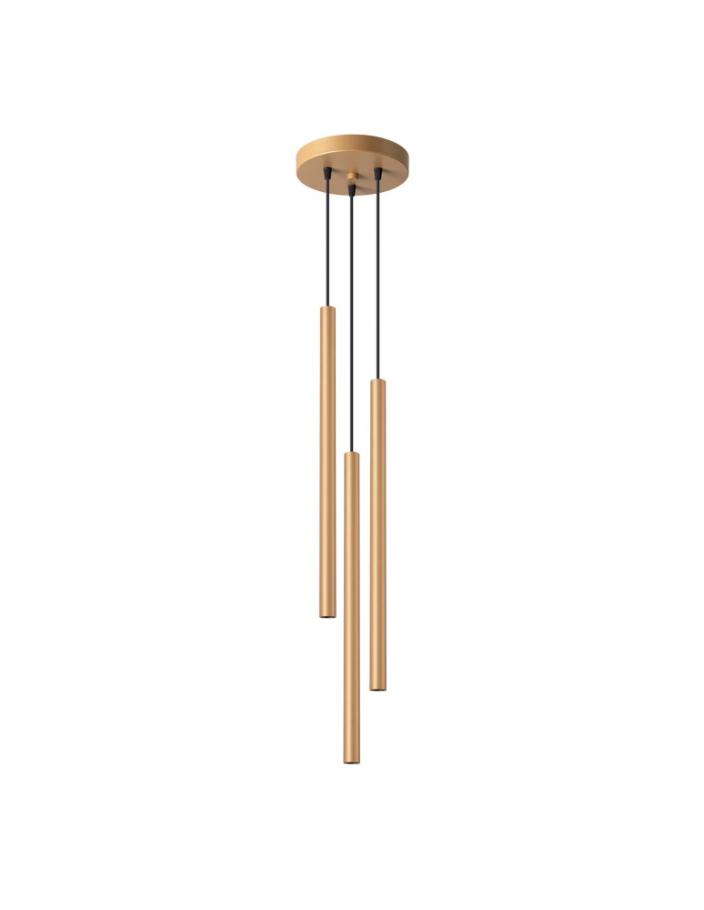 Pendant lamps - Sollux PASTELO 3P gold pendant lamp SL.1172 - product kolory-swiatla.pl 1