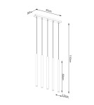 Pendant lamps - Sollux PASTELO 5L gold pendant lamp SL.1173 - product 5