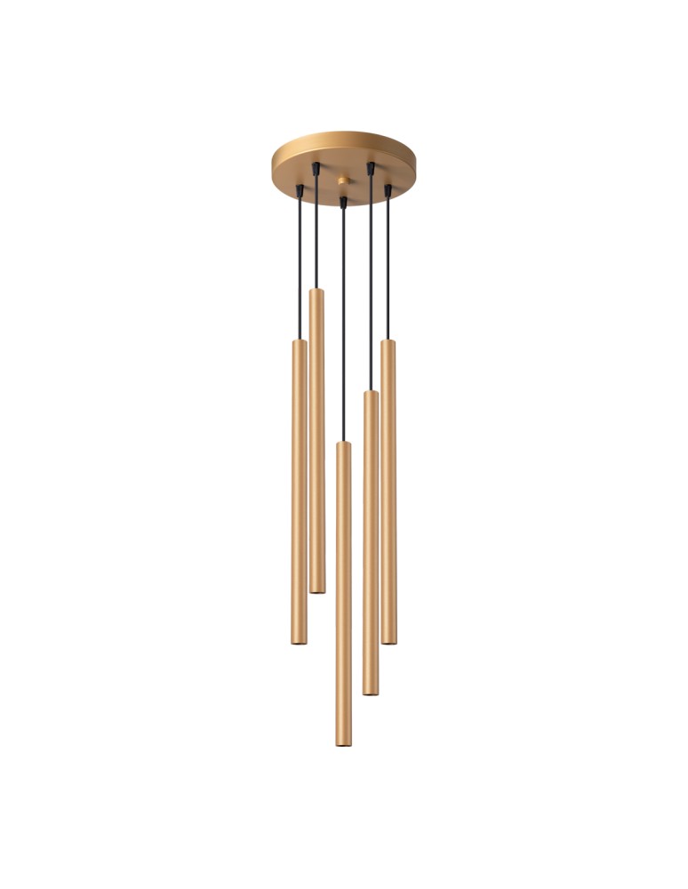 Pendant lamps - Sollux Pendant lamp PASTELO 5P gold SL.1174 - product kolory-swiatla.pl 1