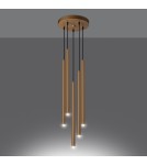 Pendant lamps - Sollux Pendant lamp PASTELO 5P gold SL.1174 - product 3
