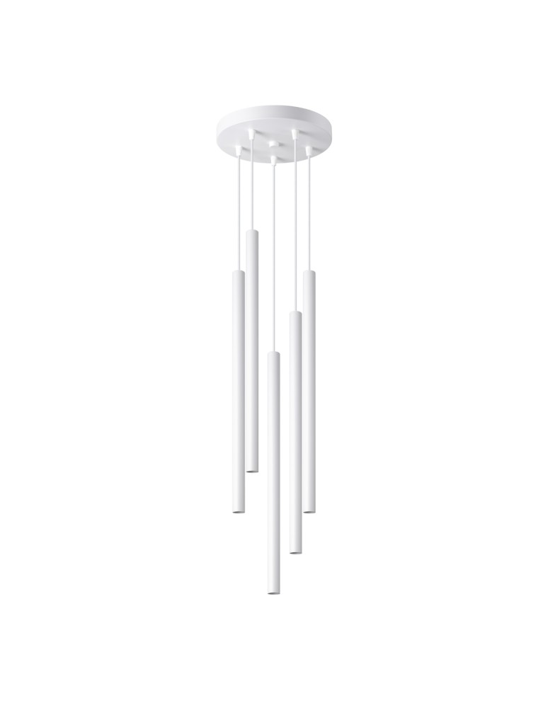 Pendant lamps - Sollux Pendant lamp PASTELO 5P white SL.1175 - product kolory-swiatla.pl 1