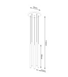 Pendant lamps - Sollux Pendant lamp PASTELO 5P white SL.1175 - product 5