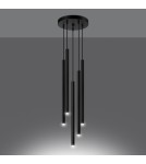 Pendant lamps - Sollux PASTELO 5P pendant lamp black SL.1176 - product 3