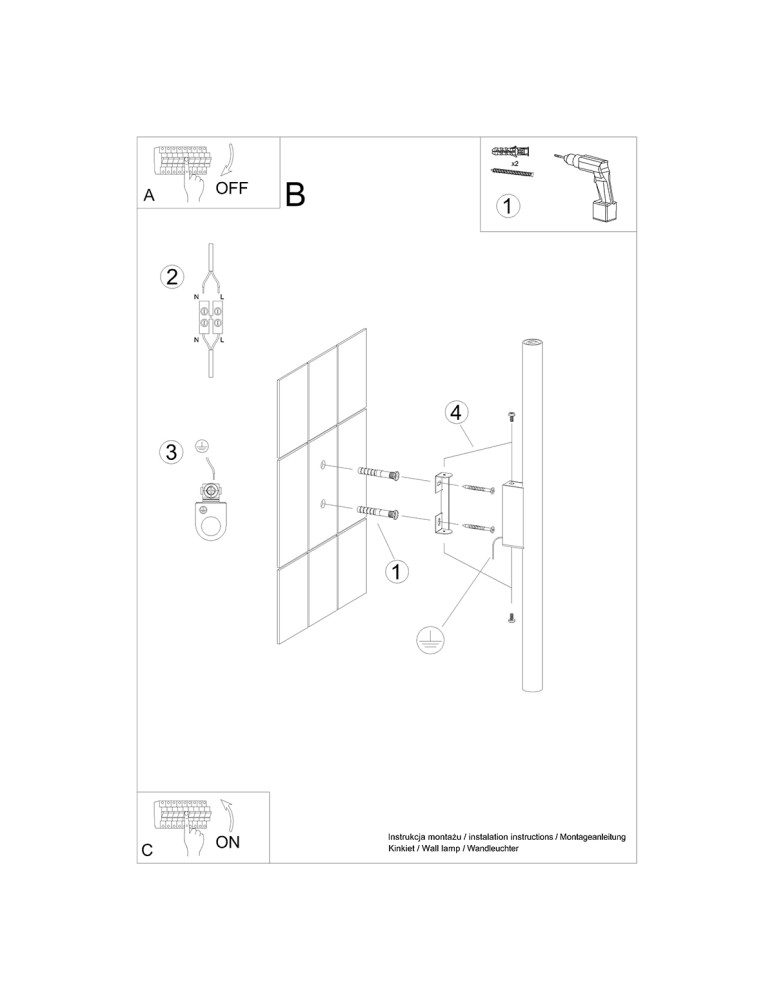 Wall lamps - Sollux Wall lamp PASTELO 2 gold SL.1179 - product kolory-swiatla.pl 6
