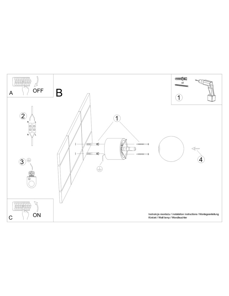 Wall lamps - Sollux Wall lamp BOOMO SL.1192 - product kolory-swiatla.pl 6