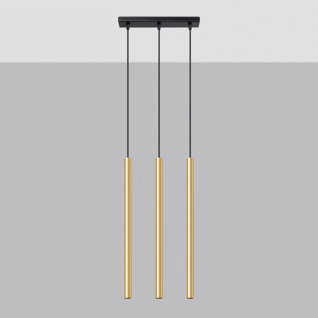 Sollux Lampa Wisząca PASTELO 3L złoty połysk SL.1196