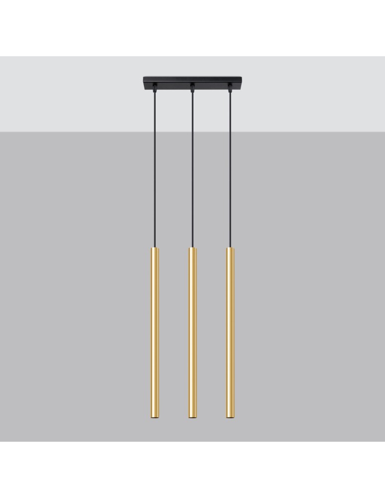 Pendant lamps - Sollux Pendant Lamp PASTELO 3L gold gloss SL.1196 - product kolory-swiatla.pl 2