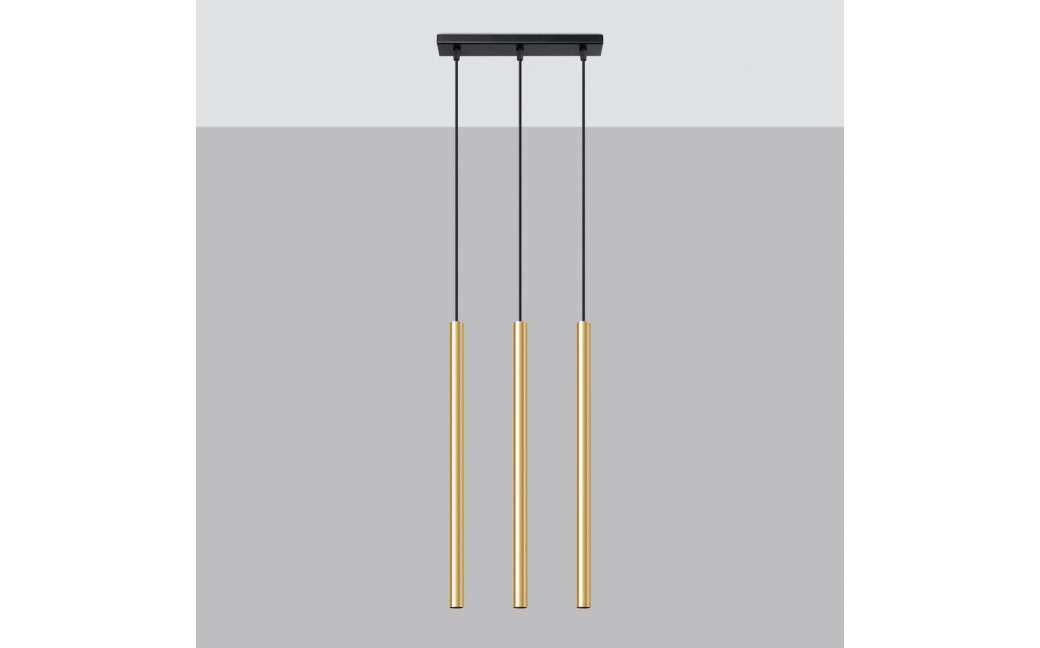 Sollux Lampa Wisząca PASTELO 3L złoty połysk SL.1196